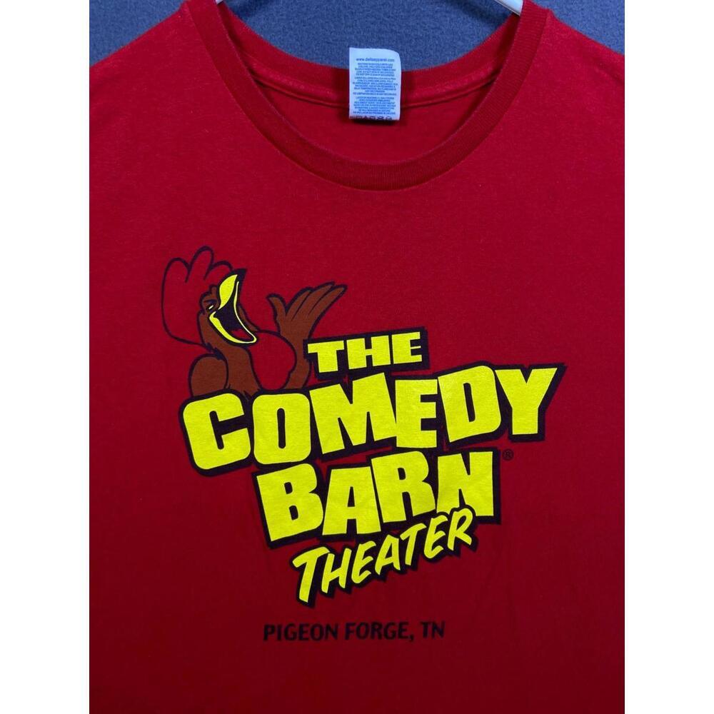 VINTAGE 90s Comedy Barn Pigeon Forge Tennessee Crewneck Mens T Shirt Sz. 2XL VTG